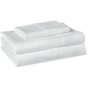 imageAmazon Basics Organic Cotton Sheet Set with 1Piece Pillowcase White Twin XLWhite