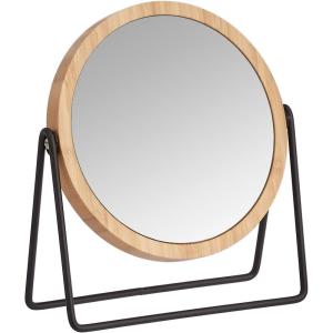 imageAmazon Basics Vanity Round Mirror with Bamboo Rim Magnification Tabletop Mount Black 72quotL x 287 quotW72L x 29W