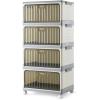 imageAmazon Basics 4Tier Storage Bins with Lids Stackable and Collapsible 23QT per Tier