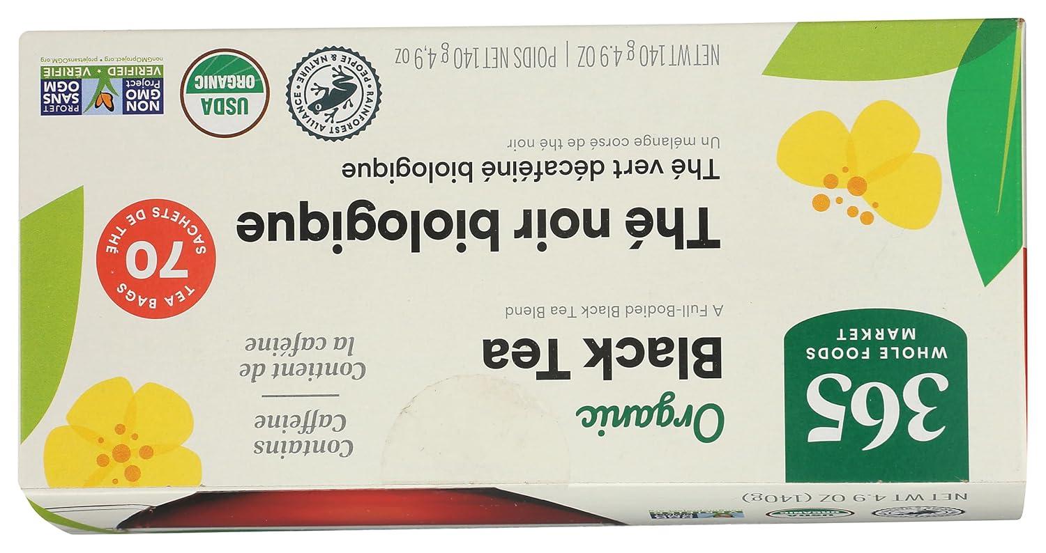 image365 by Whole Foods Market Organic Green Tea 70 CTBlack Tea