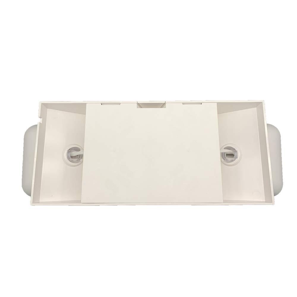 imageAmazon Basics LED Emergency Light UL Certified 6Pack Adjustable Two Heads Wall Mount White with Battery Backup NickelWhite