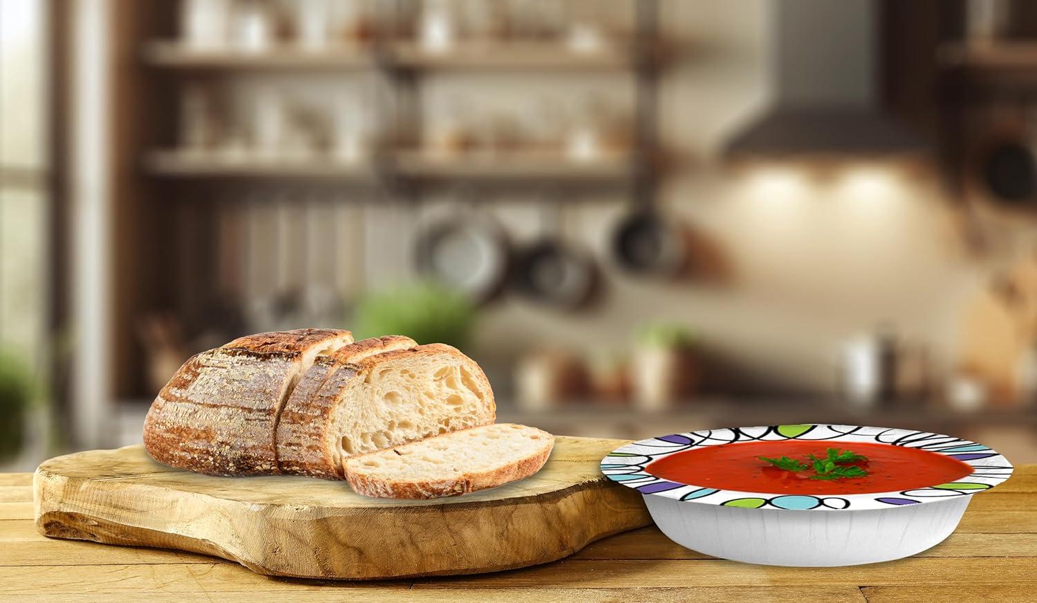 imageAmazon Basics Ultra Paper Bowls 20 Oz Disposable 540 Count 4 packs of 135 White50 Count