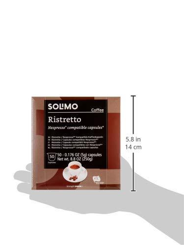 imageAmazon Brand  Solimo Medium Roast Coffee Pods Kona Blend Compatible with Keurig 20 KCup Brewers 100 CountRistretto
