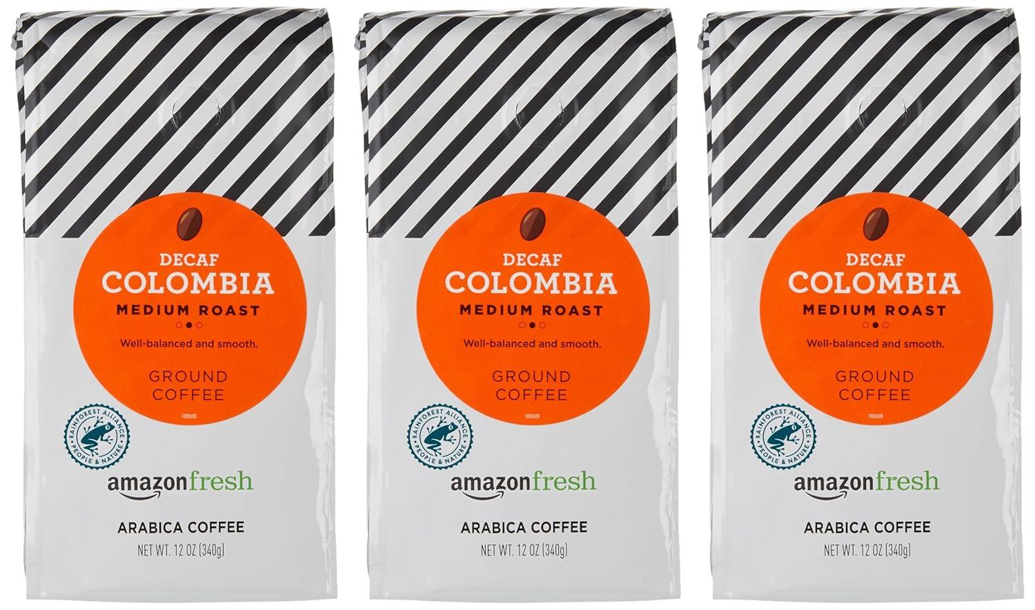 imageAmazon Fresh Colombia Ground Coffee Medium Roast 32 OzDecaf Colombia  Medium Roast