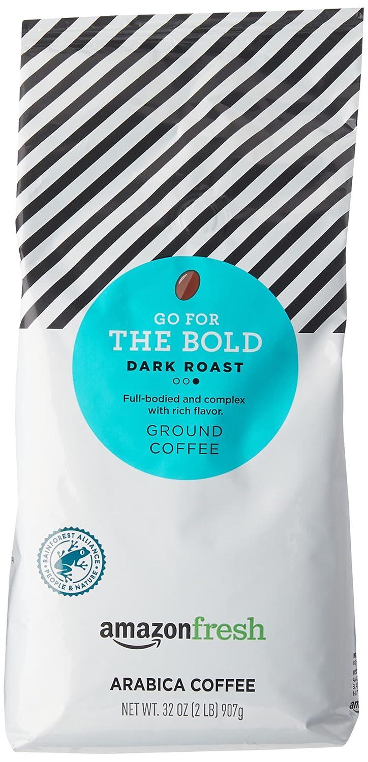 imageAmazon Fresh Colombia Ground Coffee Medium Roast 32 OzThe Bold  Dark Roast