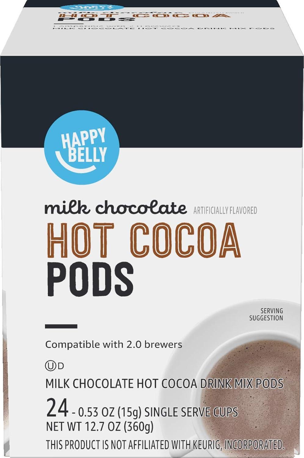 imageHappy Belly Hot Cocoa Pods Milk Chocolate 24 CountMilkChocolate