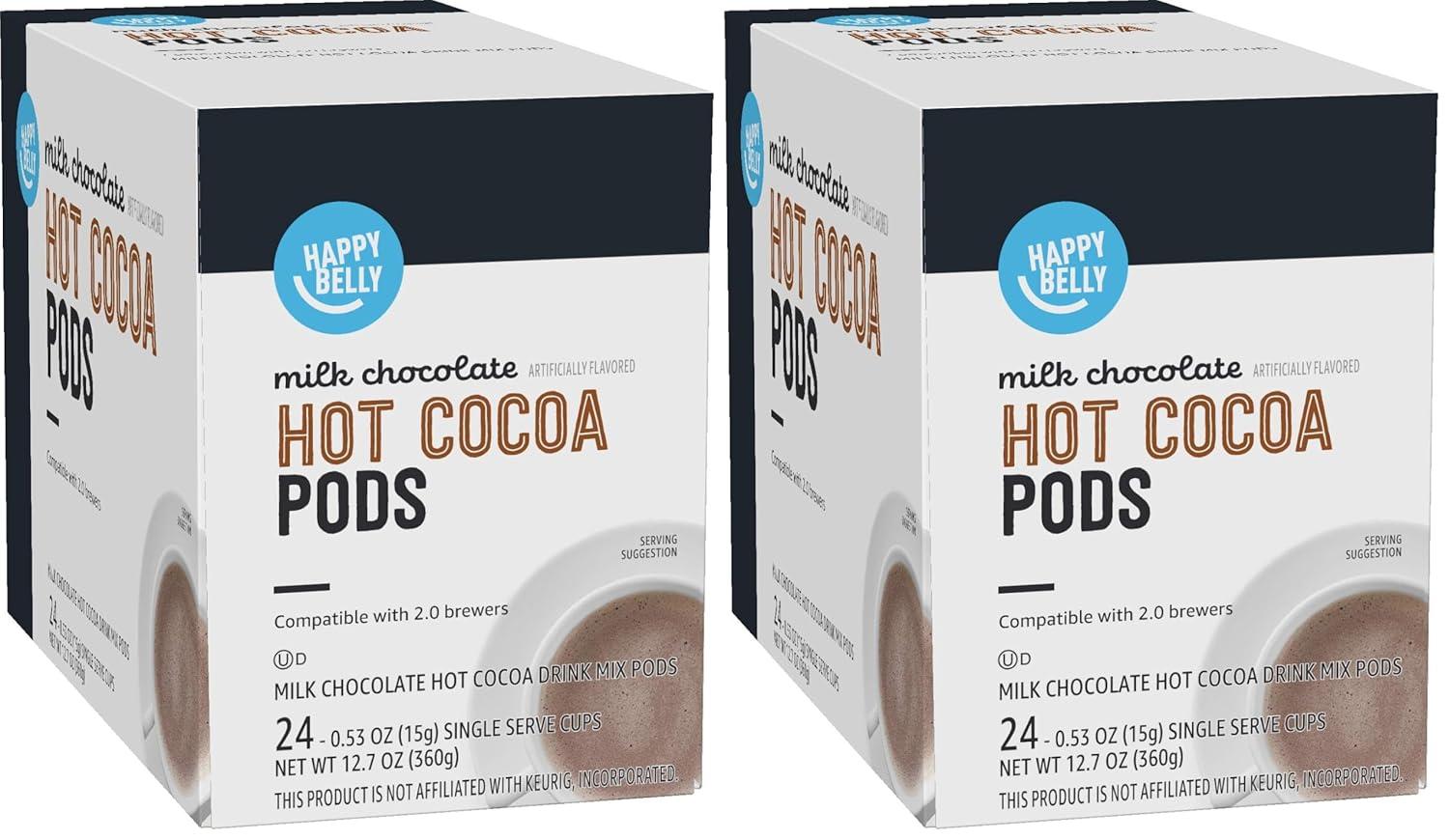 imageHappy Belly Hot Cocoa Pods Milk Chocolate 24 CountMilkChocolate