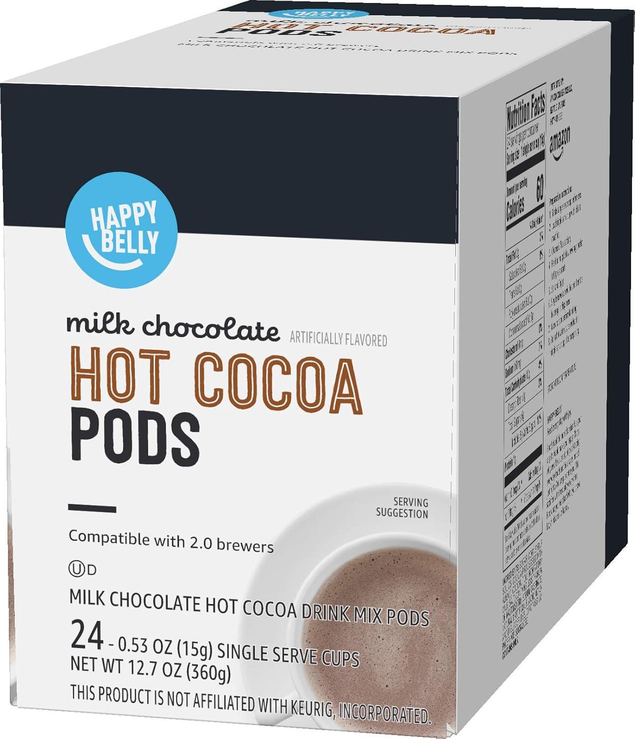 imageHappy Belly Hot Cocoa Pods Milk Chocolate 24 CountMilkChocolate