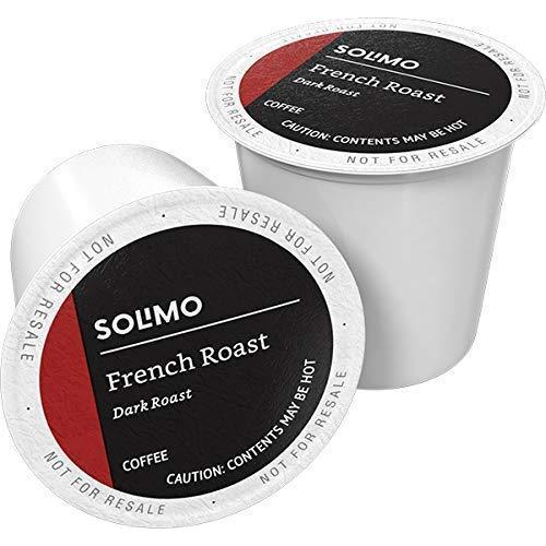 imageAmazon Brand  Solimo Medium Roast Coffee Pods Kona Blend Compatible with Keurig 20 KCup Brewers 100 CountFrench Roast