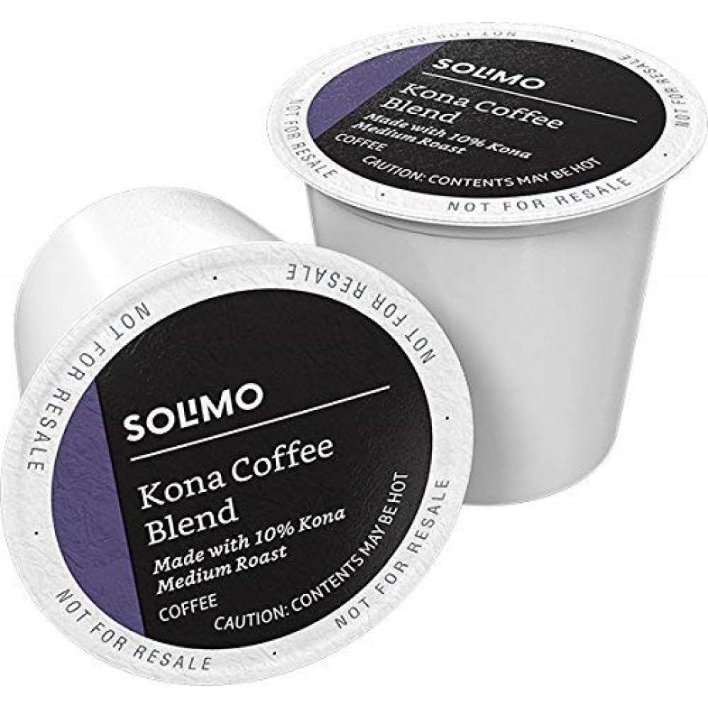 imageAmazon Brand  Solimo Medium Roast Coffee Pods Kona Blend Compatible with Keurig 20 KCup Brewers 100 CountKona Blend