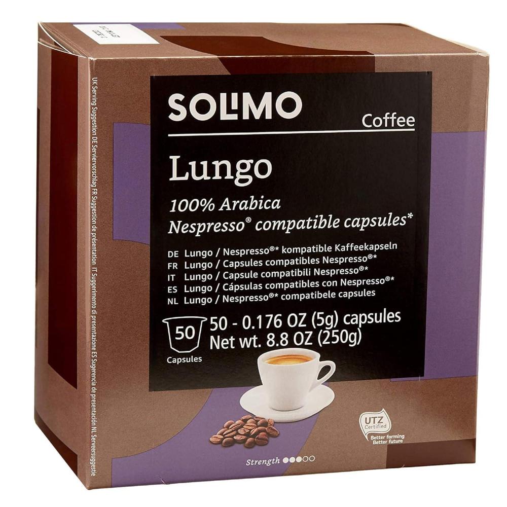 imageAmazon Brand  Solimo Medium Roast Coffee Pods Kona Blend Compatible with Keurig 20 KCup Brewers 100 CountLungo