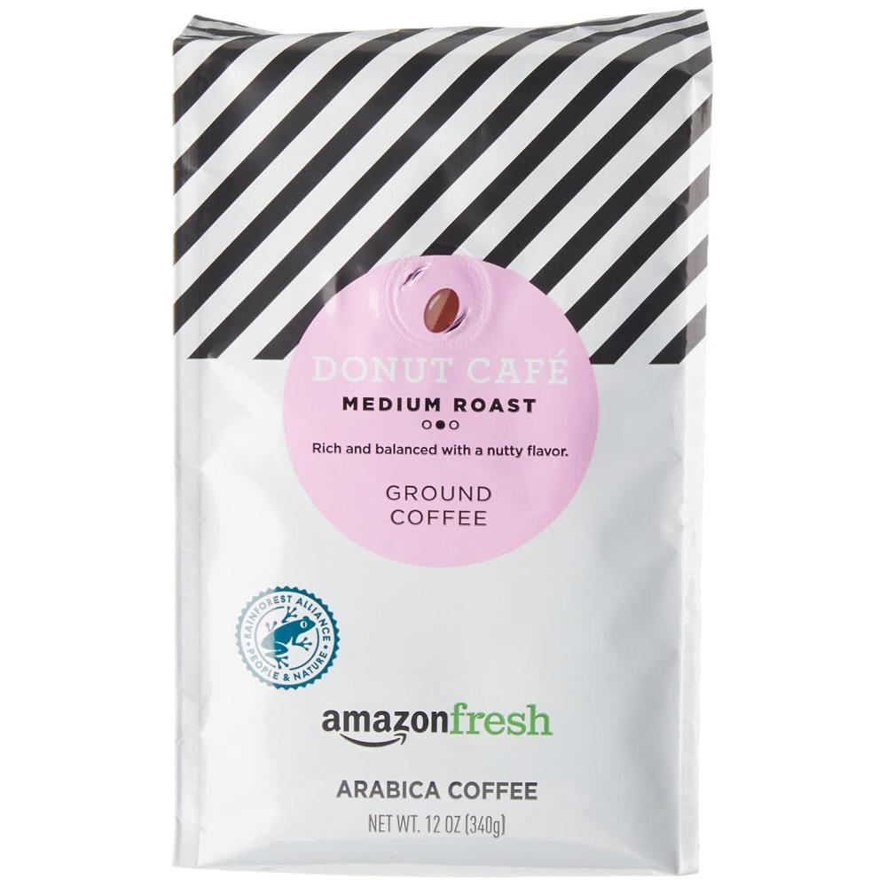 imageAmazon Fresh Colombia Ground Coffee Medium Roast 32 OzDonut Cafe  Medium Roast