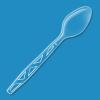 imageAmazon Basics Disposable Clear Plastic Spoons Premium Quality 100 Count Large PackLarge Pack