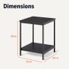 imageAmazon Basics Rectangular Coffee Table with Bottom Shelf Living Room Center Table Wooden 199quot D x 315quot W x 165quot HBlack