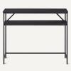 imageAmazon Basics Rectangular Coffee Table with Bottom Shelf Living Room Center Table Wooden 199quot D x 315quot W x 165quot HBlack