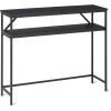 imageAmazon Basics Rectangular Coffee Table with Bottom Shelf Living Room Center Table Wooden 199quot D x 315quot W x 165quot HBlack