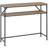 imageAmazon Basics Rectangular Coffee Table with Bottom Shelf Living Room Center Table Wooden 199quot D x 315quot W x 165quot HOak