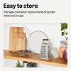 imageAmazon Basics 4Sided Cheese Grater Stainless Steel DishwasherSafe