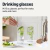 imageAmazon Basics Drinking Glasses 4Piece Set 11 oz DishwasherSafe15 oz