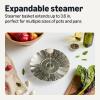 imageAmazon Basics Extendable Steamer Basket Expands from 56 to 925 in Stainless Steel DishwasherSafe