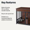 imageAmazon Basics Furniture Style Dog Crate Two Bowls Included 30quot x 204quot x 236quot Walnut30