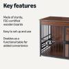 imageAmazon Basics Furniture Style Dog Crate Two Bowls Included 30quot x 204quot x 236quot Walnut41