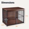 imageAmazon Basics Furniture Style Dog Crate Two Bowls Included 30quot x 204quot x 236quot Walnut48