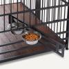 imageAmazon Basics Furniture Style Dog Crate Two Bowls Included 30quot x 204quot x 236quot Walnut48