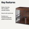 imageAmazon Basics Furniture Style Dog Crate Two Bowls Included 30quot x 204quot x 236quot Walnut48