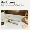 imageAmazon Basics Garlic Press Soft Grip Handle DishwasherSafe Linen Gray