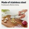 imageAmazon Basics Garlic Press Soft Grip Handle DishwasherSafe Linen Gray