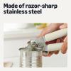 imageAmazon Basics Manual Can Opener Soft Grip Handle Dishwasher Safe Linen Gray