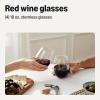 imageAmazon Basics Stemless Red Wine Glasses 4Piece Set 18 oz DishwasherSafe19 oz