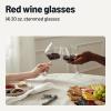 imageAmazon Basics Stemless Red Wine Glasses 4Piece Set 18 oz DishwasherSafe20 oz