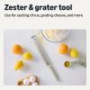 imageAmazon Basics Zester and Grater Tool Soft Grip Handle DishwasherSafe Linen Gray