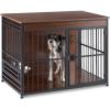 imageAmazon Basics Furniture Style Dog Crate Two Bowls Included 30quot x 204quot x 236quot Walnut41