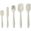 imageAmazon Basics Silicone Spatulas 5Piece Set BPAFree HeatResistant and DishwasherSafe Linen Gray
