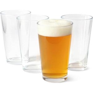 imageAmazon Basics Pint Glasses 4Piece Set 16 oz DishwasherSafe16 oz