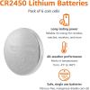 imageAmazon Basics 6Pack CR2450 Lithium Coin Cell Battery 3 Volt Long Lasting Power MercuryFree ChildSafe Package Use Scissors to Open6