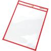 imageAmazon Basics Heavy Duty Dry Erase Ticket Holder Pockets with Clear Plastic Film and Multicolored Fabric Edge 85quot X 11quot Pack of 251
