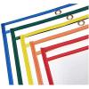 imageAmazon Basics Heavy Duty Dry Erase Ticket Holder Pockets with Clear Plastic Film and Multicolored Fabric Edge 85quot X 11quot Pack of 251