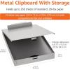 imageAmazon Basics Metal Clipboard with 2 Compartments and Interior 250 Sheet Paper Storage 1409 x 921 x 26 inches letter size Silver1