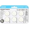 imageAmazon Basics 6Pack CR2450 Lithium Coin Cell Battery 3 Volt Long Lasting Power MercuryFree ChildSafe Package Use Scissors to Open6