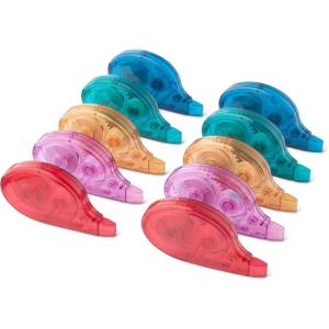 imageAmazon Basics White Out Correction Tape with Dispenser 393ft 2Count Pack Fast Clean and Easy to Use TearResistant Tape Office or School Supplies Green Orange Purple Red Blue10