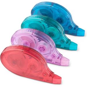 imageAmazon Basics White Out Correction Tape with Dispenser 393ft 2Count Pack Fast Clean and Easy to Use TearResistant Tape Office or School Supplies Green Orange Purple Red Blue4