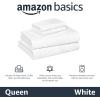 imageAmazon Basics 100 Cotton Jersey Bed Sheet Set King Black SolidBright White
