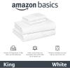 imageAmazon Basics 100 Cotton Jersey Bed Sheet Set King Black SolidBright White