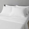 imageAmazon Basics 100 Cotton Jersey Bed Sheet Set King Black SolidBright White
