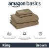 imageAmazon Basics 100 Cotton Jersey Bed Sheet Set King Black SolidBrown