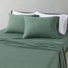 imageAmazon Basics 100 Cotton Jersey Bed Sheet Set King Black SolidGreen